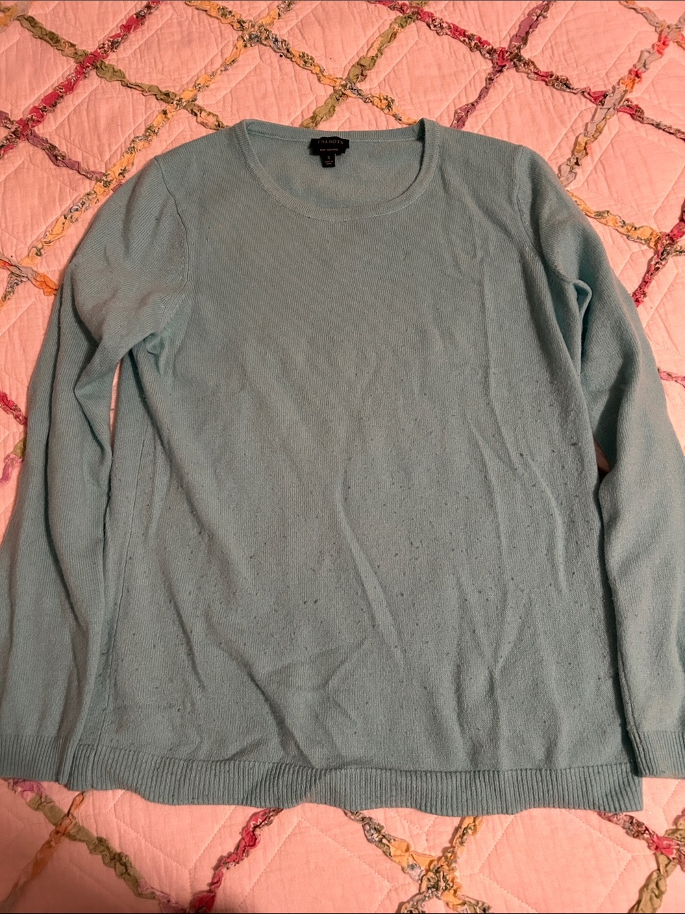 Talbots Light Aqua Crewneck Sweater